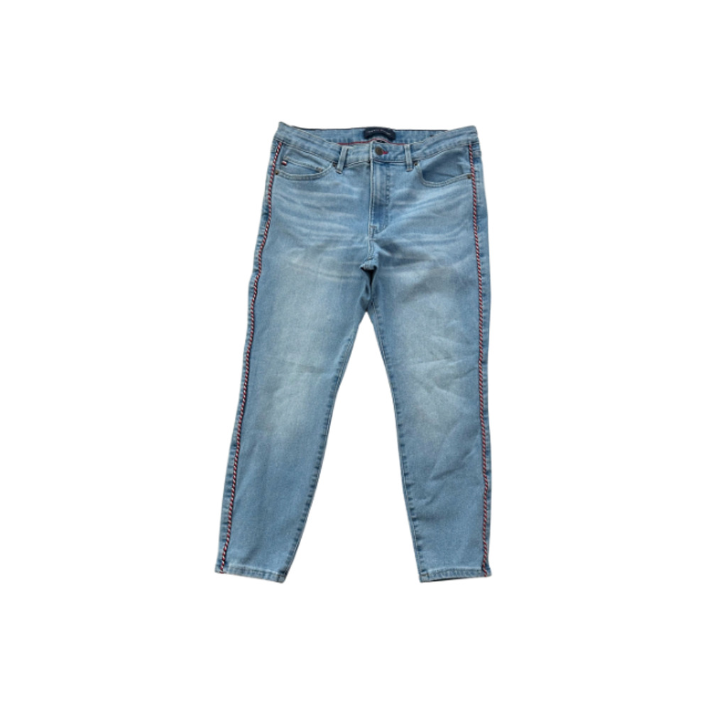 Tommy Hilfiger Tribeca Skinny Jeans Piped Trim Size 12 Blue
